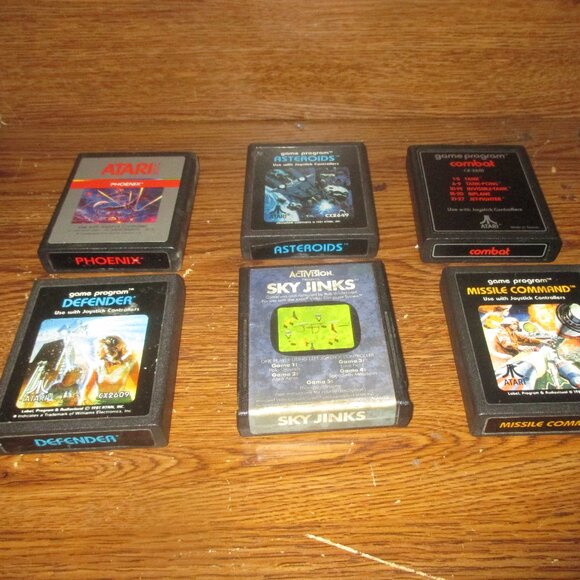 Mixed Lot of 6 Atari 2600 Games (Phoenix, Asteroids, Combat, Sky Jinks & more) - Picture 1 of 3